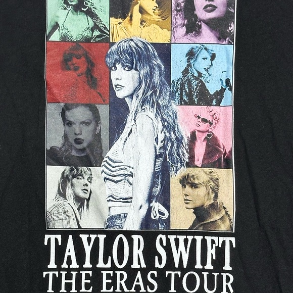 Taylor‎ Swift The Eras Tour Black Official Concert Merch Graphic Tee Small - Picture 4 of 9